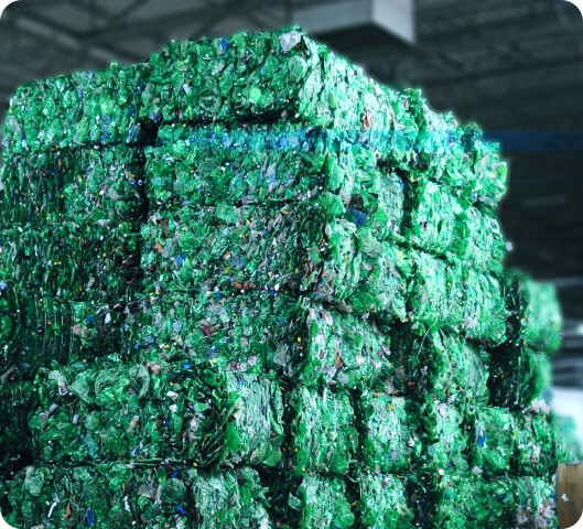 Recycled Bales of Plastic