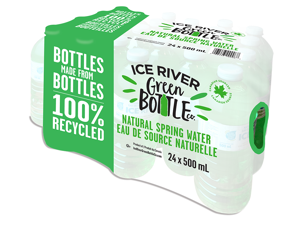 Case of 24 x 500mL bottles of Ice River Green Bottle Water