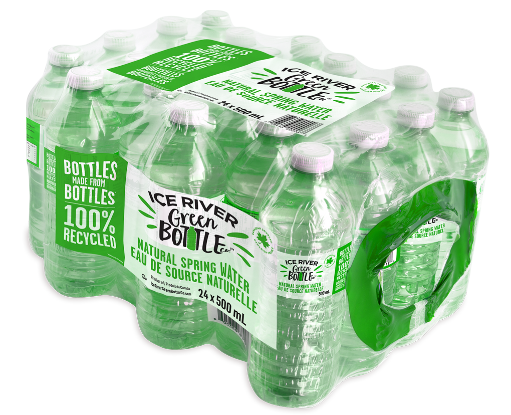 Case of 24 x 500ml Ice River Green Bottle Spring Water