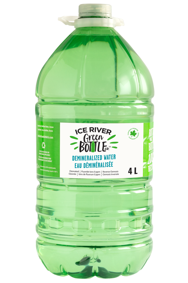 4L Bottle of Ice River Green Bottle Demineralized Water