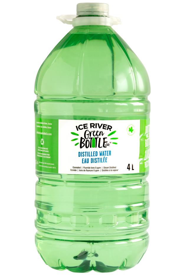 4L Bottle of Ice River Green Bottle Distilled Water